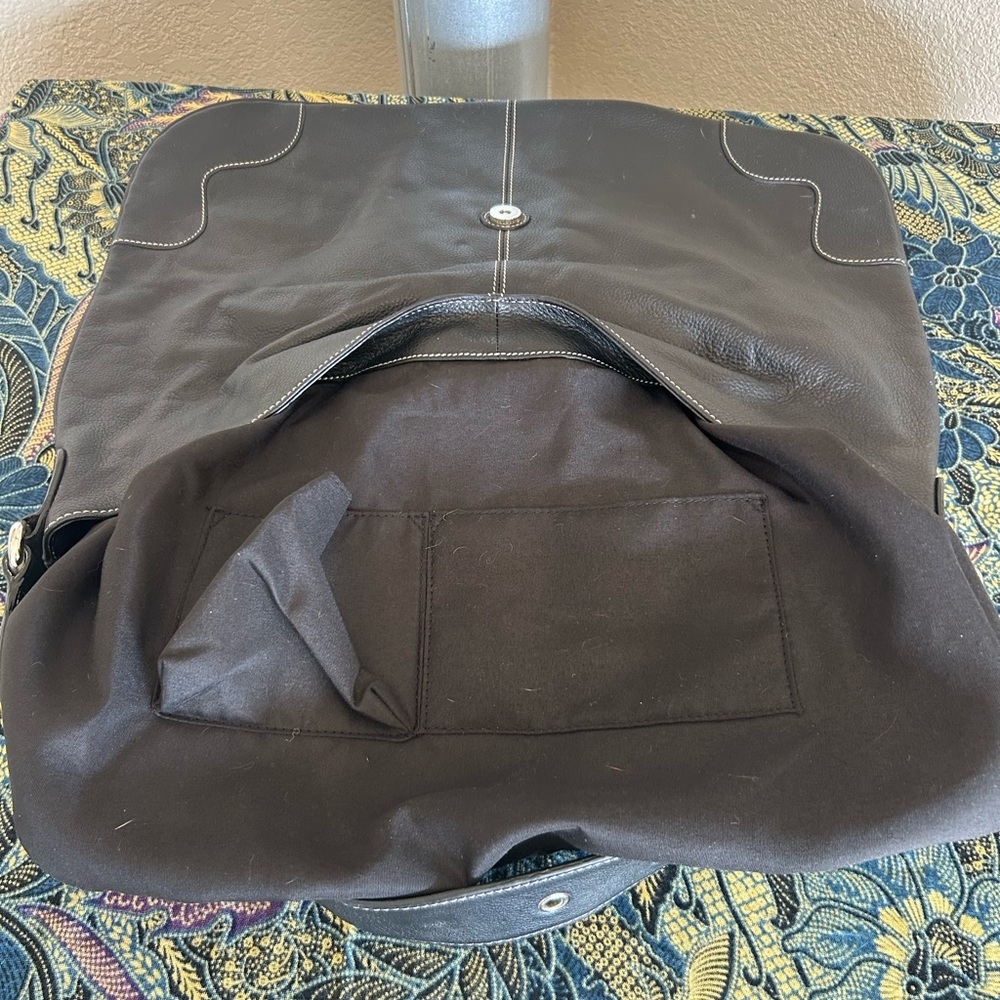 Jones New York Black pebbled Leather Hobo Bag- NWOT - Picture 9 of 17